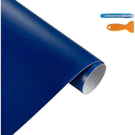 Auto Folie Matt Blau 30x300cm – Selbstklebend, Blasenfrei, Kratzfest, UV-Beständig (1/5)