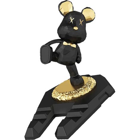 Support Téléphone Portable Ours Mignon Support Multifonctionnel Portable pour Bureau Noir (1/5)