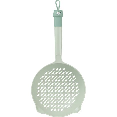 Ladle Fine Mesh Strainer Durable Nylon PVC Handle Heat Resistant Large Capacity Versatile Spoon Ladle for Kitchen Green (1/5)