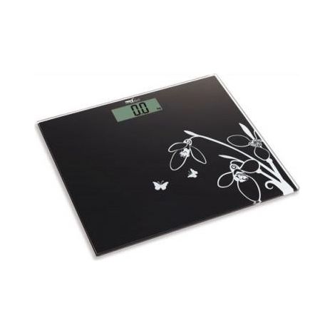 Melchioni FLAT N Bilancia Pesapersone Digitale 150 Kg Display LCD 1.2'' Vetro Temperato colore Nero (1/2)