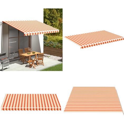 Markisenbespannung Gelb und Orange 4,5x3 m - Markisenstoff - Sonnenschutz - Outdoor Dekoration - Gartenbedarf - Markise - Home & Living (1/5)