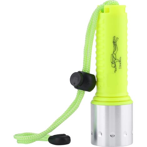 Lampe torche de plongée portable étanche en alliage d'aluminium, avec dragonne, idéale pour les activités de plein air. (1/5)