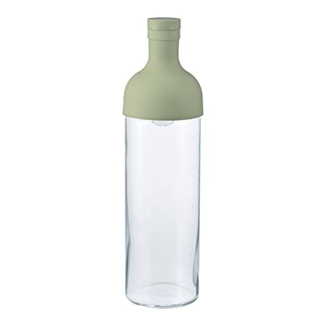 HARIO Botella de vino de té frío (750 ml), color verde ahumado
