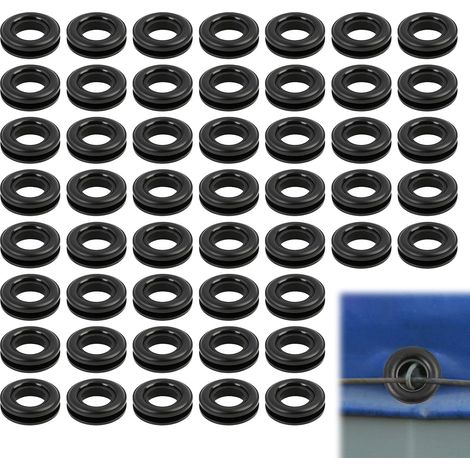 Œillets En Plastique Pour Bâche 50 Pièces Noir Œillet Pour Bache 28x28x12mm Œillets Pour Baches Faciles À Installer Œillets De Bâche Résistants Pour Bâches De Tente Piscine Camion Rideaux (1/5)