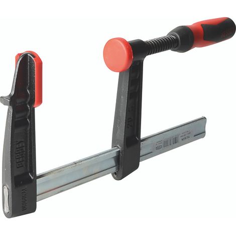 Bessey 200mm Cast Iron Screw Clamp and Anti Slip End Covers 20cm 200/100 TG20-2K