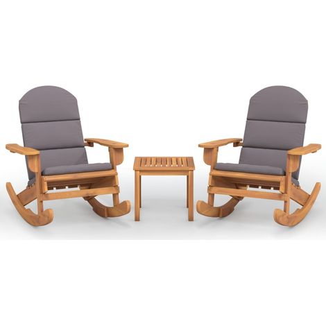 Ensemble de salon de jardin Adirondack 3 pcs bois acacia solide (1/5)