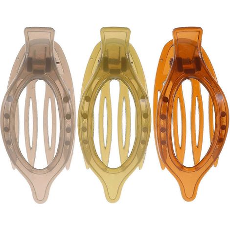 Lot de 3 pinces à cheveux françaises transparentes en gelée, élégantes et à griffes, pour cheveux épais, sans accrocher - Accessoires de coiffure pour femmes (1/5)