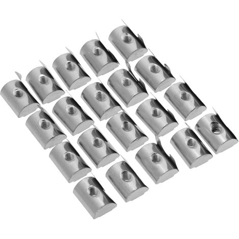 Écrou à fragmentation M8, bloc d'écrou élastique, accessoires pour profilés en aluminium série 40 (M8, 20 pièces) (1/5)