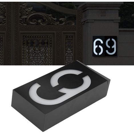Panneau lumineux solaire extérieur à LED pour numéro de porte (Numéro 9) - Maison, hôtel, magasin (1/5)