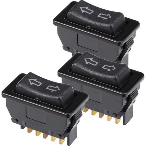 3 pièces 5 Broches 12V 20A/24V 10A Interrupteur de Fenêtre de Voiture Contrôle Lève-vitre Electrique RV Interrupteur à Bascule Momentané Coulissant (1/4)