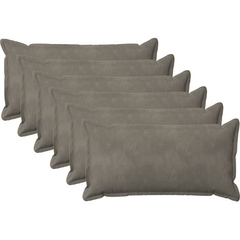 Funda de almohada 6 pcs HOUTEN Gris Claro 40 x 70 cm Terciopelo vidaXL (1/5)