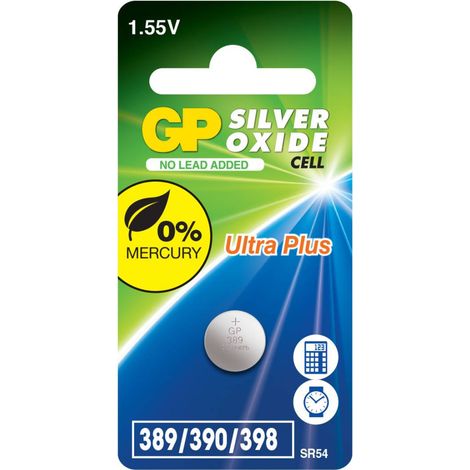 Batería de óxido de plata GP 389F / 390 / SR1130W (blíster de 1 unidad)