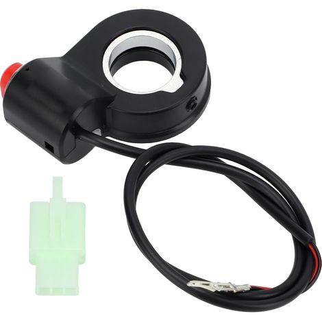 Commande de klaxon de commutateur de bouton de guidon de moto de 22mm/0,87 pouces pour le Scooter de vélo de saleté (1/5)