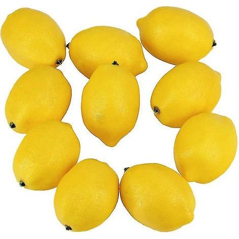 Confezione da 20 limoni gialli artificiali (7,6 cm di lunghezza x 5 cm di larghezza). (1/5)