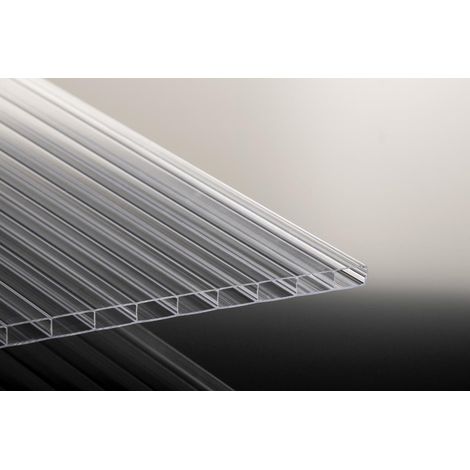 PC-Stegdoppelplatte Poly 980 x 3000 mm glasklar 16 mm