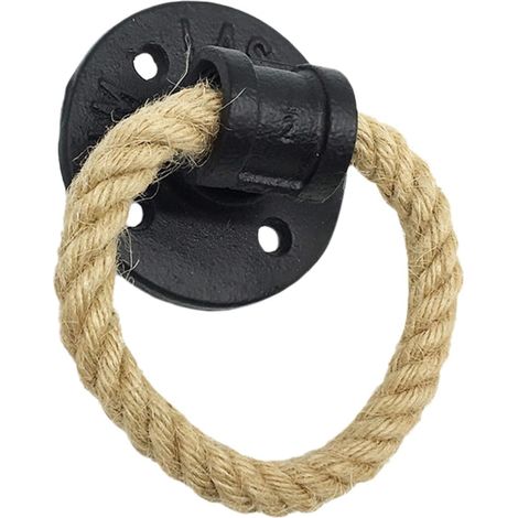 1 Pc Anneau De Tirage En Corde De Poignées De Meubles En Anneau Bouton De Placard Poignée De Porte En Corde De Métal Rustique Anneau De Chute Rétro Par Armoire Nacré Le Fer