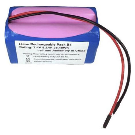 Bloc batterie rechargeable RS PRO 7.4V Lithium-Ion 5.2Ah 37 x 69 x 38 mm x 4 ( Prix pour 1 ) (1/3)