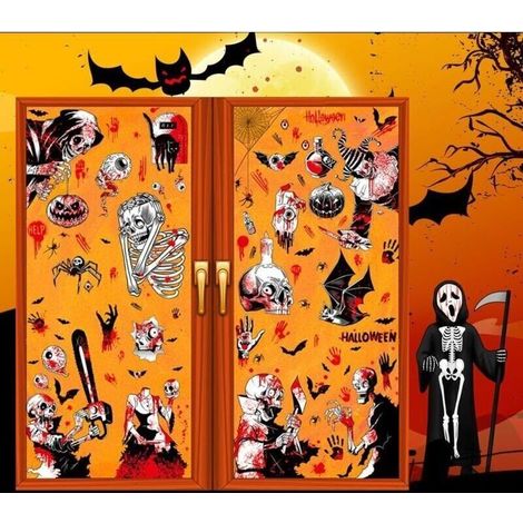 【Lieferumfang】Sie erhalten 8 Seiten mit Fensteraufklebern aus verschiedenen Halloween-Kollektionen und 178 Designs, um Ihrem Zuhause eine gruselige Halloween-Atmosphäre zu verleihen. 【Materialien】 (1/4)