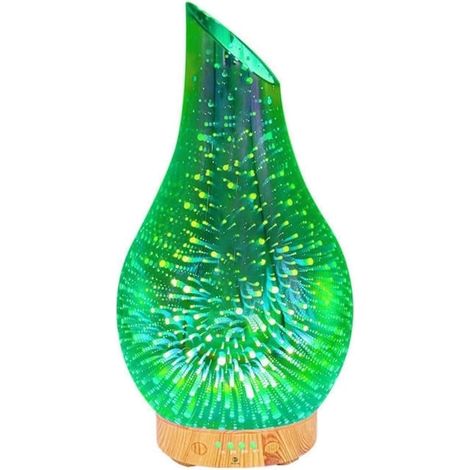 3D Diffuseur Huiles Essentielles & Humidificateur d'air - Diffuseur Électrique Ultrasonique Silencieux, 7 Couleurs LED, Diffuseur Parfum Maison & Bébé – Arrêt Automatique, Purificateur d’Air
