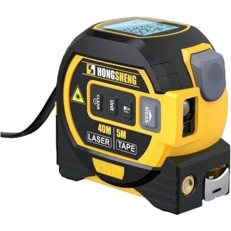 Télémètre laser 3 en 1 – mesure la distance/la surface/le volume jusqu'à 40 mètres, avec un écran rétroéclairé. (1/5)