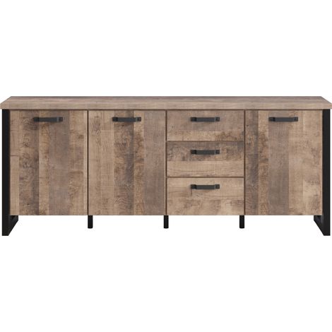 Trends International Buffet Emile Eiche dunkel Tabak Schwarz matt (1/5)