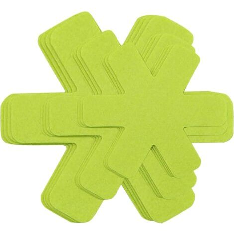 QORVA-Lot de 12 et 3 protections de casseroles de différentes tailles pour éviter les rayures, séparer et protéger les surfaces de vos ustensiles de cuisine (vert)