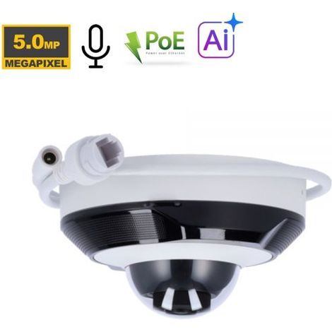 AJAX DOMECAM MINI HL 5MP POE AI WHITE - 126271 (4MM 85°)
