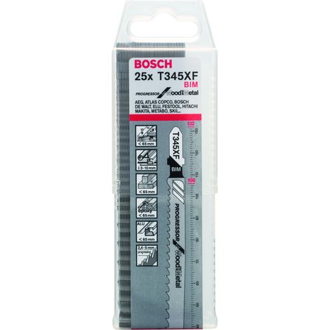Hoja de sierra de calar T 345 XF Progressor for Wood&Metal  BOSCH 2608634995