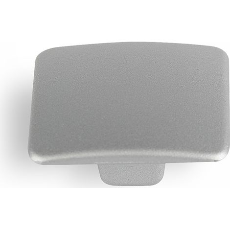 Bouton de meuble  Style contemporain  Fabriqué en Zamac  Fini gris cendré  Mesures 373719mm  Système de fixation  Comprend des vis M4  2 unités - talla