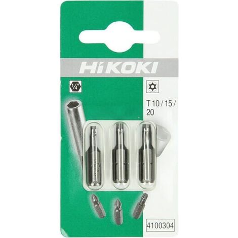 Puntas Torx 1/4" T10/T15/T20-25mm HIKOKI 4100304 (1/2)