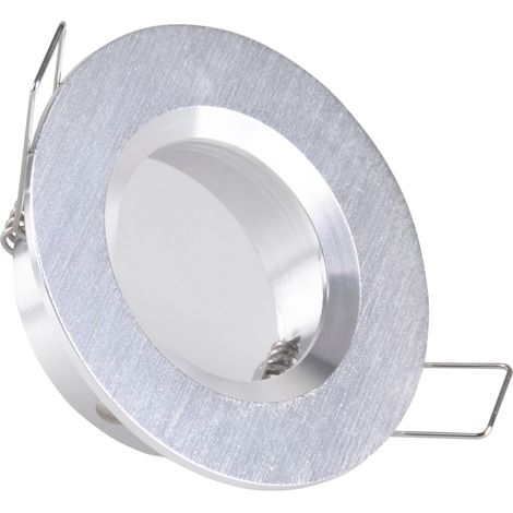 Spot encastré argent brossé IP44 MR16 12V BORAS Polux (1/5)