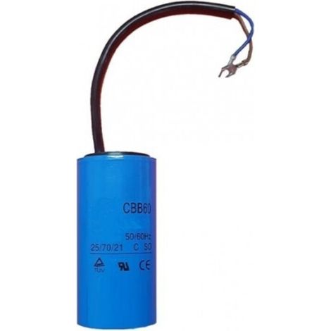 1 Condensateur Permanent - 60uF 450Vac - Diélectrique Polypropylène - Pour Moteur Monophasé - Ø50x100mm