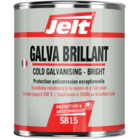 Revêtement de protection galvanisé brillant 5815 – Antirouille pour métal – Tenue à la corrosion > 2000h – 1kg – Jelt