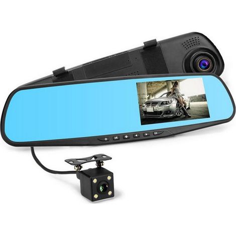 Specchietto Retrovisore Auto Telecamera DVR 1080p Full HD 4.3'' TFT Retro Camera