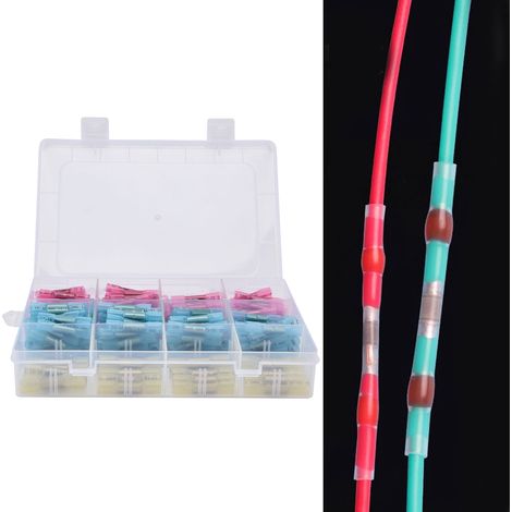 Kit de connecteurs thermorétractables étanches, 200 pièces par paquet (1/5)