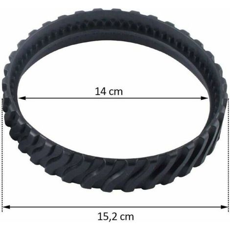 Chenilles - Replacement Tracks Pour Nettoyeur Piscine - Compatible Zodiac Baracuda MX6 MX8 - Diamètre Extérieur 15,2 cm - Noir - Lot de 2 (1/4)