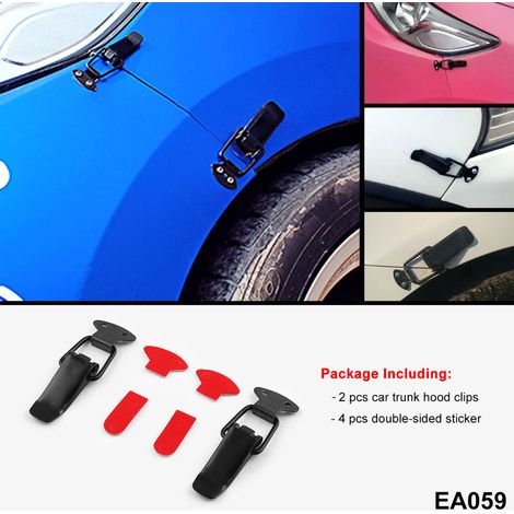 2 Fixations de Pare-chocs Auto à Clip Sécurité, Crochets Universels à Libération Rapide pour Habitacle de Voiture