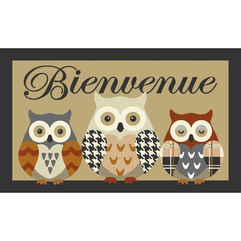 TAPIS VELVET CHOUETTE 45X75 MERCURY A0268-1