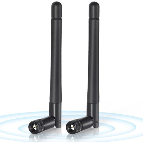 WiFi Antenna SMA WiFi Aerial 2.4GHz 5GHz 5.8GHz 3dBi MIMO SMA Male Antenna (2-Pack) for Router Wireless Network Card USB Adapter Video Surveillance Monitor (1/5)