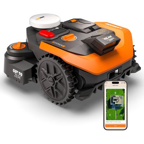 WORX Robot tondeuse connecté sans fil WORX VISION CLOUD 2WD - Jusqu'à 800m² - WR308E (1/5)