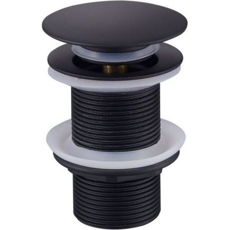 Promotion Bonde de Vidage Pop Up, Bonde Pop Up Sans Trop Plein, Universel Bonde de Lavabo Pop Up, Bonde Lavabo, Bonde de Vidange Lavabo, Bonde Découlement Noir pour Lavabo et Lavabo (1/4)