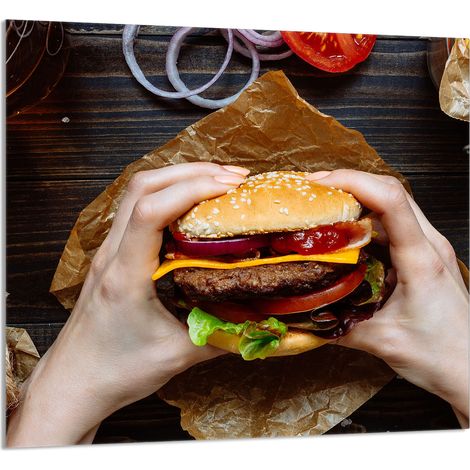 Panneau szklany DO kuchni 65x60 Hamburger (1/5)