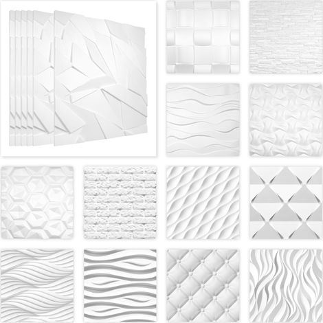 Pannelli 3D 60x60cm - EPS Styrofoam, isolamento acustico termico - tutti modelli: Kokarda, 0.36 metri quadrati (1/5)
