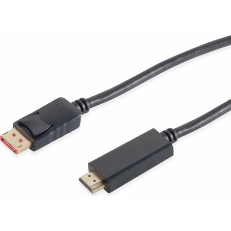 S-IMPULS 1.4 DisplayPort-Kabel, DP/HDMI, Stecker/Stecker, 4K, 1,0 m
