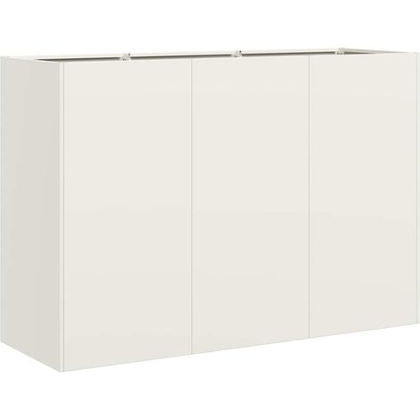 Maison Exclusive - Jardinière blanc 120x40x80 cm acier laminé à froid