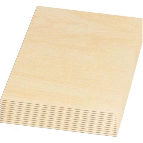 Plaque Bois - Triplex 300x300 mm - Pour Maquettes Architecturales et Bricolage - Lot de 12 (1/5)