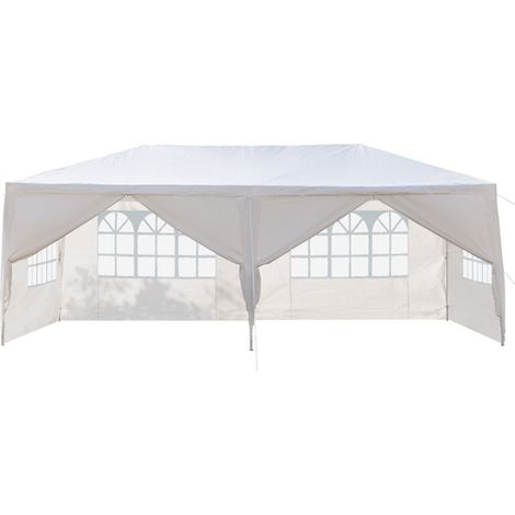 Soges – Tente de réception extérieure 10'x20' – 6 parois latérales amovibles – Imperméable en tissu PE – Pour événements en plein air (1/5)