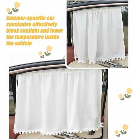 Rideau Auto Solaire 2 Pièces 65X40 Cm Protection Uv Pare Soleil Fenêtre Latérale Avec Ventouses Protection Chaleur Occultation Pou (1/5)