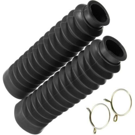 2 pièces Soufflet Protection Fourche Moto, couvercle fourche moto, Couvercle Fourche Avant Moto, Guêtres Fourche Moto, Soufflet Protection Fourche En Caoutchouc pour VTT Dirt Bike