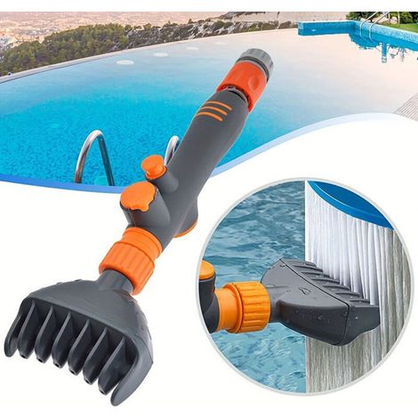Brosse nettoyage filtre aspirateur piscine et spa – Poils résistants – Entretien filtration (1/4)